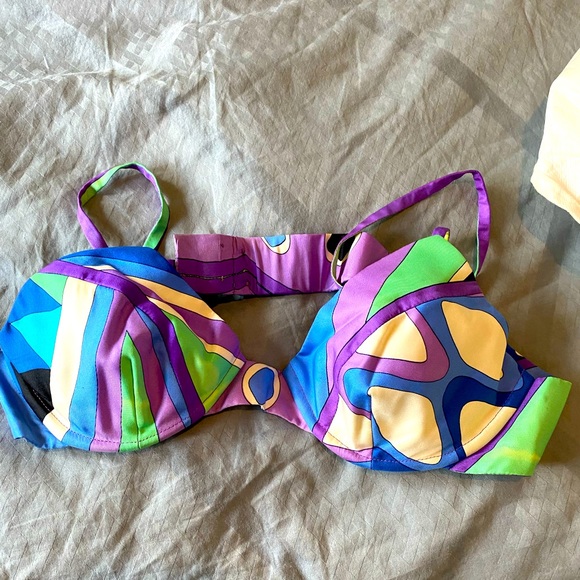 1990’s Emilio Pucci Silk Bra, Made in Italy, size 12 - Picture 3 of 12